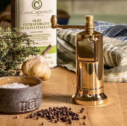 'Chefs Mate' pepper mill 13.5 cm - brass