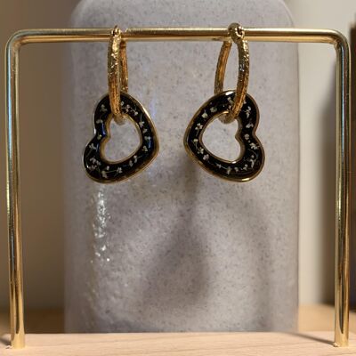 Valentine's Day golden "Hearts" earrings