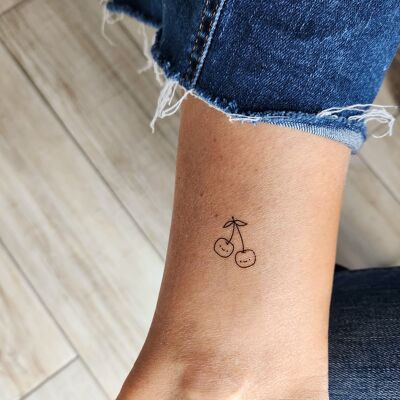 Kawaii Kirsche temporäre Tattoos (4er-Set)