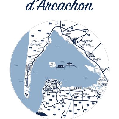 ARCACHON BASIN Poster Der Plan