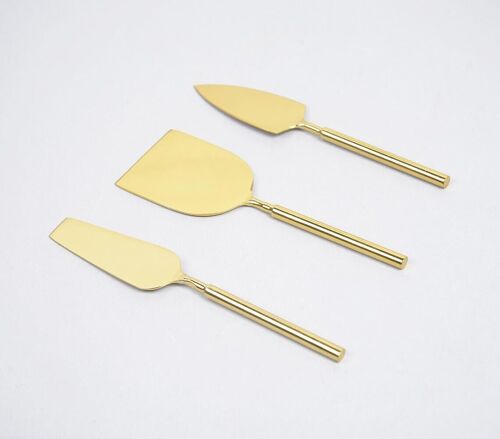 Golden-Toned Stainless Steel Cheese Server Set