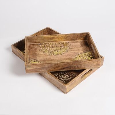 Wooden Serving Trays (Set of 2)