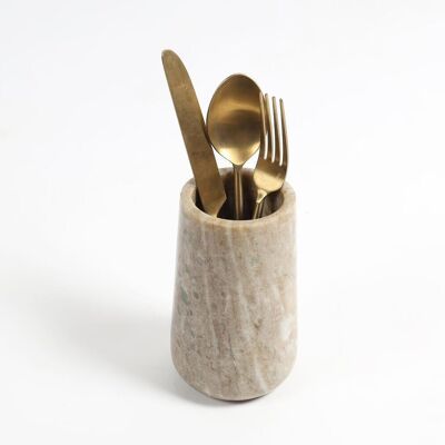 Brown Marble Classic Cutlery Holder