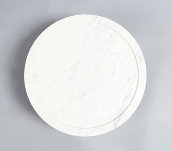 Assiette à gâteau en marbre blanc massif 3