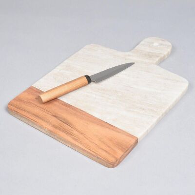 Stone & Acacia Wood Chopping Board