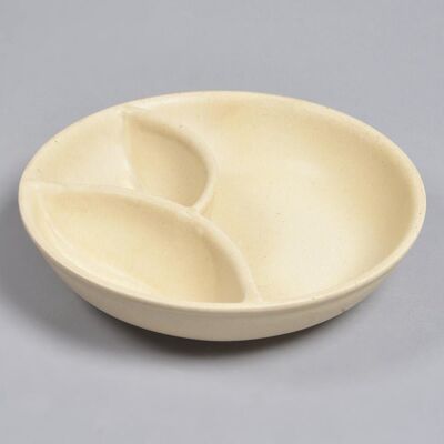 Pottery Clay Spiced Beige Chip & Dip Platter