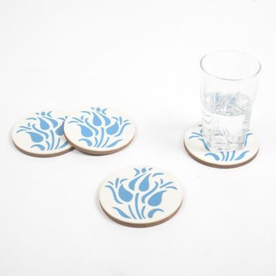 Elegant MDF & Resin Coasters (Set of 4)