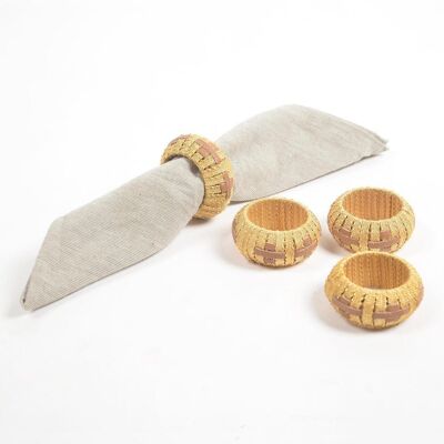 Statement Iron & Cane Round Napkin Ring (Set of 4)