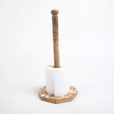 Rhombus Design Wooden Tissue Holder