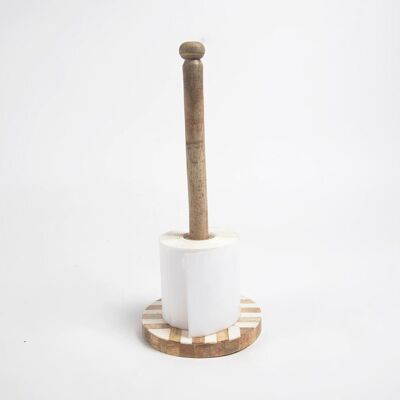 Plus Pattern Wooden Tissue Holder