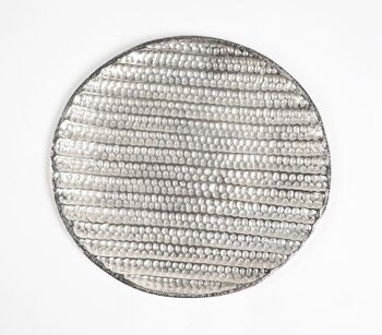 Plaque en aluminium argenté texturé en nid d'abeille 3
