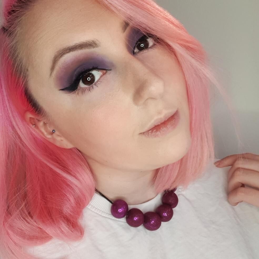 Collana scintillante rosa shocking