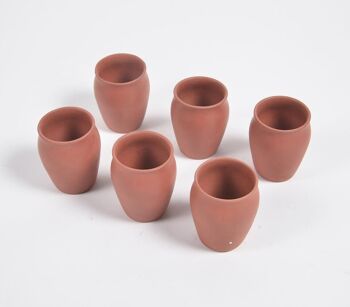 Verres Kulhad en poterie en terre cuite (Ensemble de 6) 1