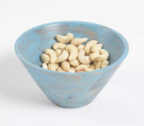 Handcrafted Rustic Blue Hand Painted Bowl