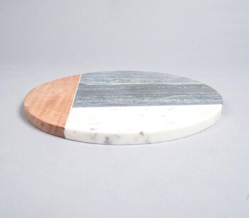 Planche à découper en pierre et bois color block 2