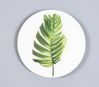 Sous-verres à feuilles botaniques en bois émaillé (lot de 4) 3