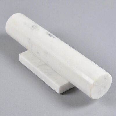 Stone Turned marble Rolling Pin with holder