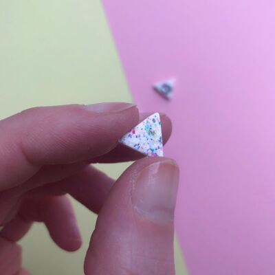 Sprinkles zero waste triangle earrings