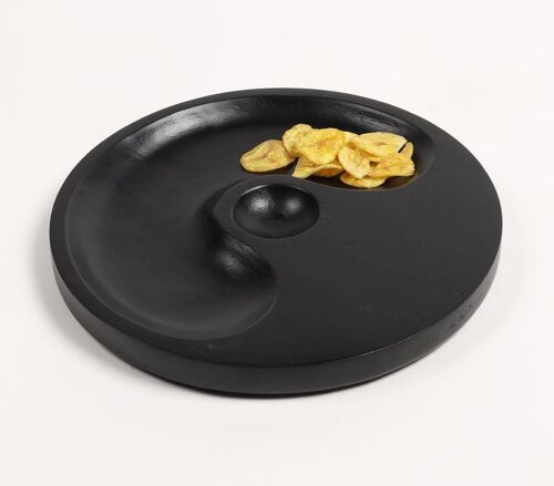 Jet Black Wooden Serving Platter