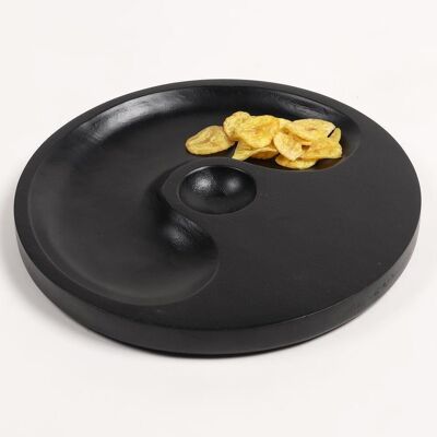 Jet Black Wooden Serving Platter