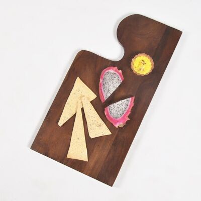 Dark Polished Acacia Wood Snack Board