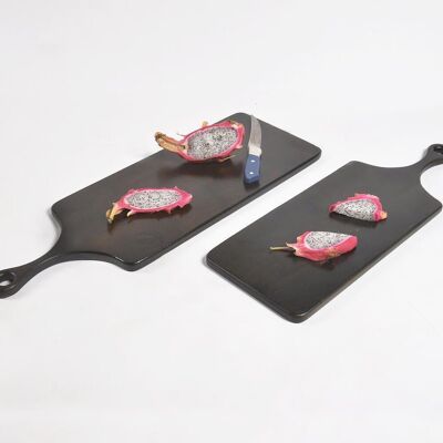 Dark Polished Acacia Cutting Boards (set of 2)