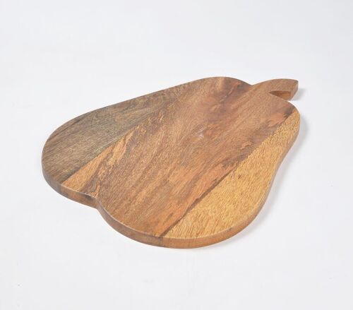 Hand Cut Mango Wood Pear-Shaped Chopping Board