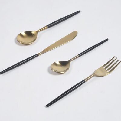 Noir Enamelled Stainless Steel Cutlery Set