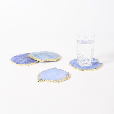 Hand Cut Agate Coasters (set of 4)