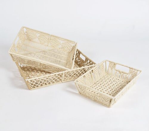 Macrame Trays (set of 3)