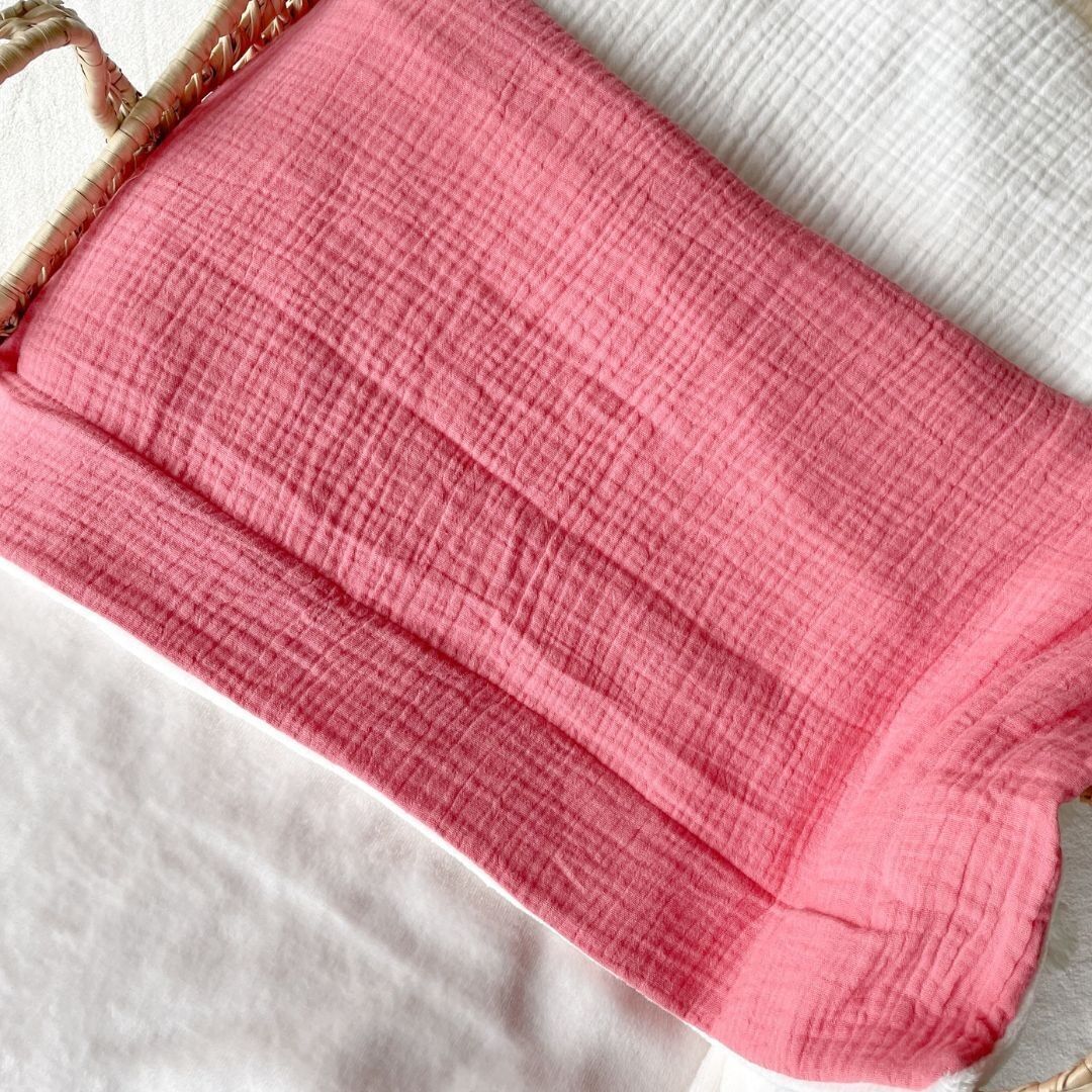 Coperta bimbo mezza stagione - piumino e garza di cotone double sorbetto