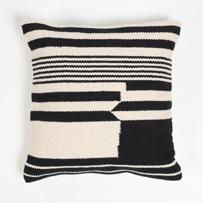 Handwoven Striped Monotone Cotton Cushion Cover
