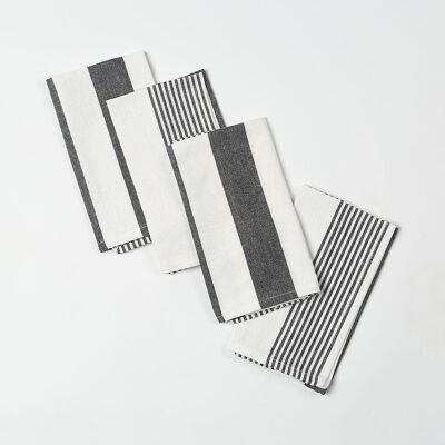 Monochrome Striped Napkins (set of 4)