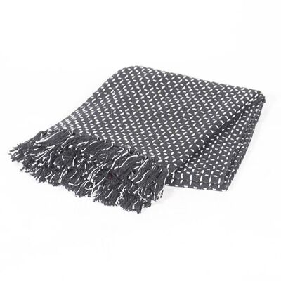 Handloom Monotone Tasseled throw