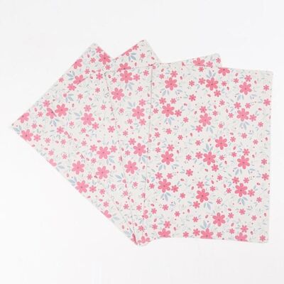 Manteles individuales de algodón estampados florales (juego de 4)