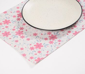 Sets de table en coton imprimé floral (lot de 4) 3