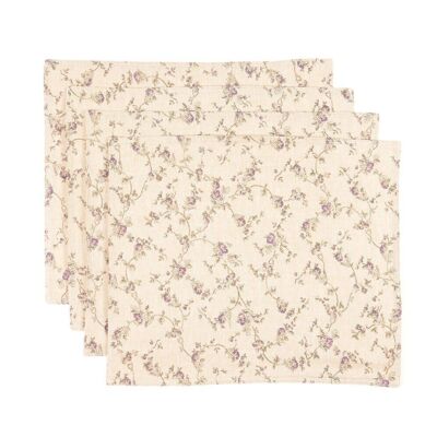 Tovagliette con stampa floreale (set di 4)