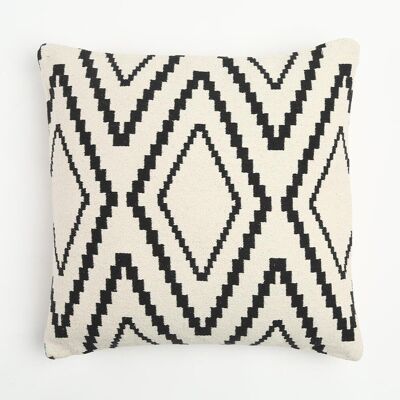 Housse de coussin géométrique monotone tissée