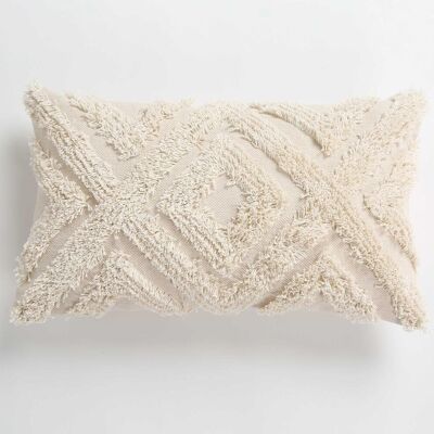 Diamond Tufted Lumbar Cotton cushion cover