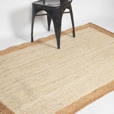 Tapis en jute tissé à la main neutre