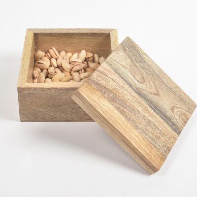 Minimal Raw Mango Wood Storage Box