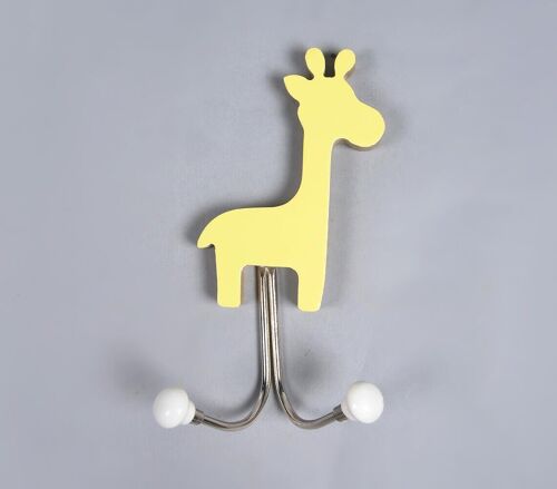 Giraffe-Shaped Wooden Wall Hook