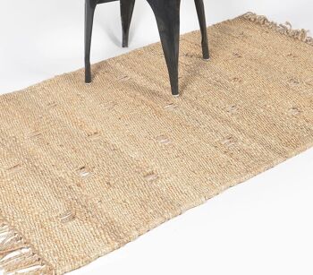 Tapis en jute et chanvre tissé à la main 1