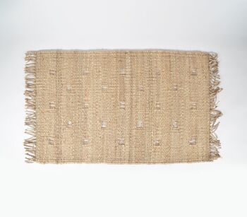 Tapis en jute et chanvre tissé à la main 2