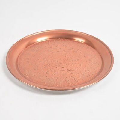 Floral Bronze-Toned Round Charger Plate