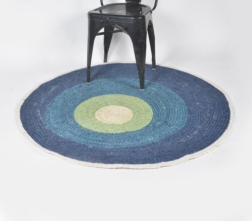 Statement Evil Eye Hand Braided Hemp Rug