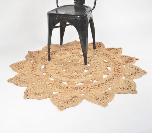 Tribal Floral Jute Rug