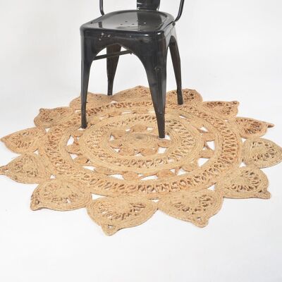 Tribal Floral Jute Rug