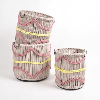 Pastel Cotton Cord Baskets (Set of 3)