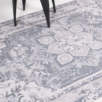 Recycled Cotton Gray Vintage Rug